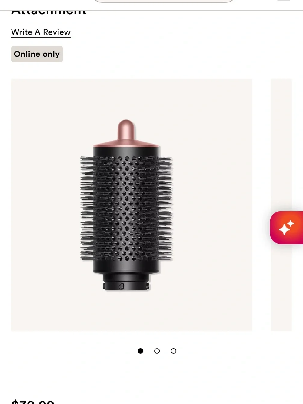 Dyson rose gold/pink Large Round Styling Brush  For AirWrap. BRAND NEW UNOPENED